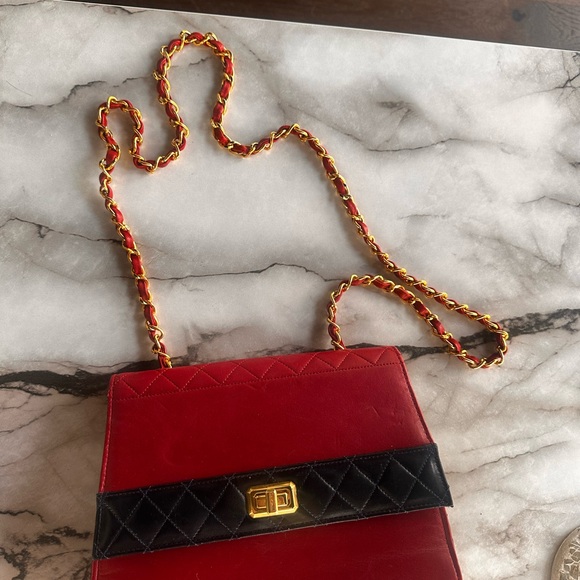 Rare CHANEL CC trapézoid flap bag with wallets - Picture 10 of 14